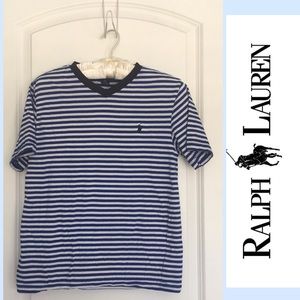 Polo By Ralph Lauren Striped T-shirt- VNeck